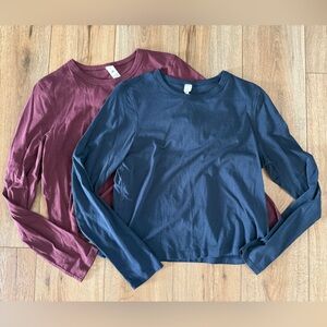 2 Lululemon long sleeve shirts size 6